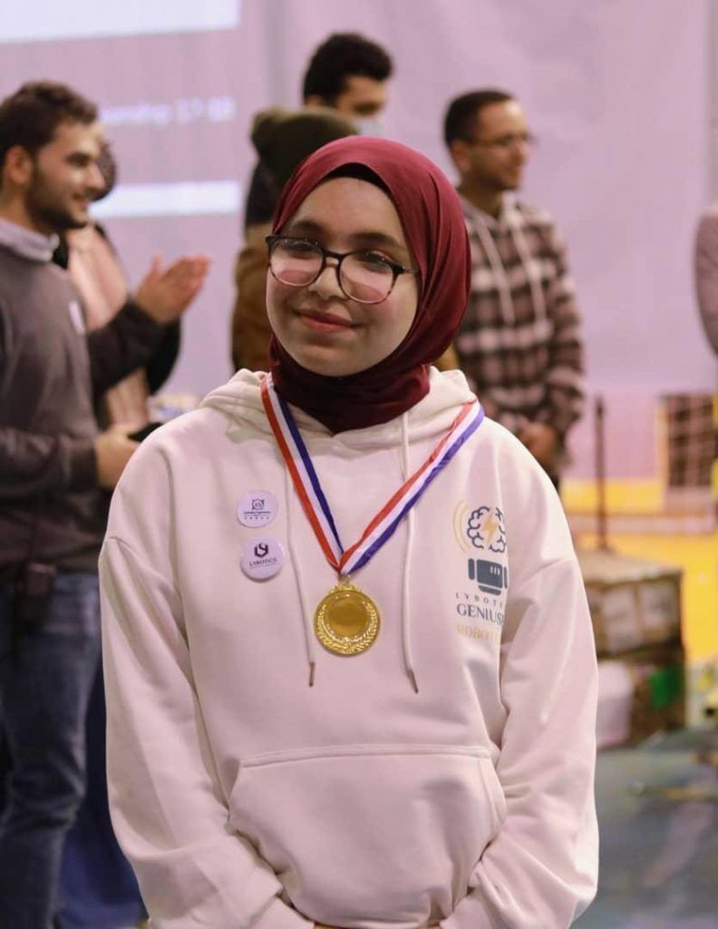 Ghofran LYBOTICS Geniuses Team Tripoli Femlate Libya to the United States